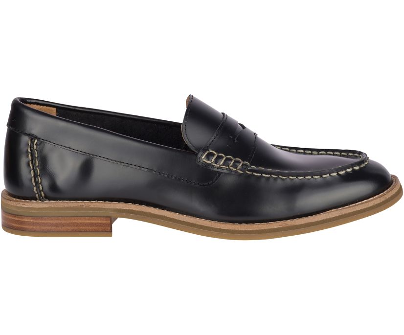 Sperry Topsfield Penny Loafers - Men's Loafers - Black [GV0574961] Sperry Top Sider Ireland